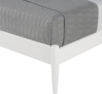 Camaflexi Mid-Century Panel Bed - Twin Size - White