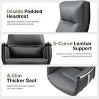 EUREKA ERGONOMIC Royal II Executive Office Chair High Back, Big and Tall with Extra Wide Seat, Silicone Leather Desk Chair Computer Chair, Modern Office Chair Home Office Desk Chairs-Gray