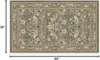 RUGGABLE x Morris & Co Washable Area Rug– Strawberry Thief Stone Gold 3x5, Stain-Resistant, Non-Slip–Small Machine Washable Rugs for Living Room, Bedroom, Hallway, Entryway & Office–with Standard Pad