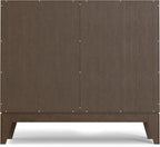 SIMPLIHOME Harper Solid Hardwood 40 inch Wide Mid Century Modern Entryway Storage Cabinet in Walnut Brown for The Living Room, Entryway and Family Room