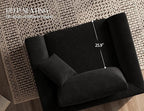 48.6" Single Sofa, Small Boneless Couches for Living Room, Cloud Couch for Bedroom, Office, Black