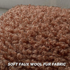 FUTEI Rust Decorative Throw Pillow Covers 24x24 Inch Set of 2,Soft Fluffy Faux Wool Fur Boucle Textured European Cushion Case,Modern Home Decor for Couch Bed Living Room Office