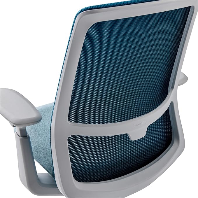 Haworth Soji Office Chair with Ergonomic Adjustments, Flexible Mesh Back (Ocean)