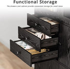 IRONCK Bookcase with Doors, Bookcases and Bookshelves with Drawers, 5 Tier Book Shelf with Acrylic Doors, Display Shelf for Living Room, Home Office, Study, Black