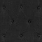 EMMA + OLIVER Tufted Upholstered King Size Headboard in Black Fabric