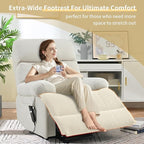 Power Lift Chair Recliners for Elderly, Overstuffed Electric Lift Recliner Chair with Widened Footrest Side Packets for Living Room Bedroom