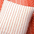 Lush Decor Hygge Geo Pattern Striped 3 Piece Quilt Bedding Set, Full/Queen, Burnt Orange