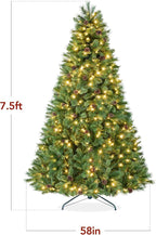 Best Choice Products 7.5ft Pre-Lit Scotch Pine Christmas Tree, Premium Pre-Decorated Artificial Holiday Decor w/ 1,320 Branch Tips, 2-in-1 White and Multicolor LED Lights, Cordless Setup