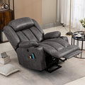 VIVIJASON Tall Man Large Power Lift Recliner Chair with Massage and Heat for Elderly, Overstuffed Wide Electric Lift Recliner with Extended Footrest, 2 Cup Holder, Side Pockets & USB Ports (Grey)