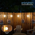 Enbrighten Globe Outdoor String Lights, 44ft, 12 Large 4in Round Bulbs, 2700K Warm White LED, Waterproof, Patio, Backyard, Garden, Pergola, Balcony, 84331