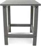 POLYWOOD ECT18GY Long Island Side Table, 18-Inch, Slate Grey