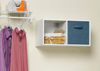 ClosetMaid Cubeicals 2 Cube Storage Shelf Organizer Bookshelf, Stackable or Hanging Wall Mount, Easy Assembly, White Wood Finish