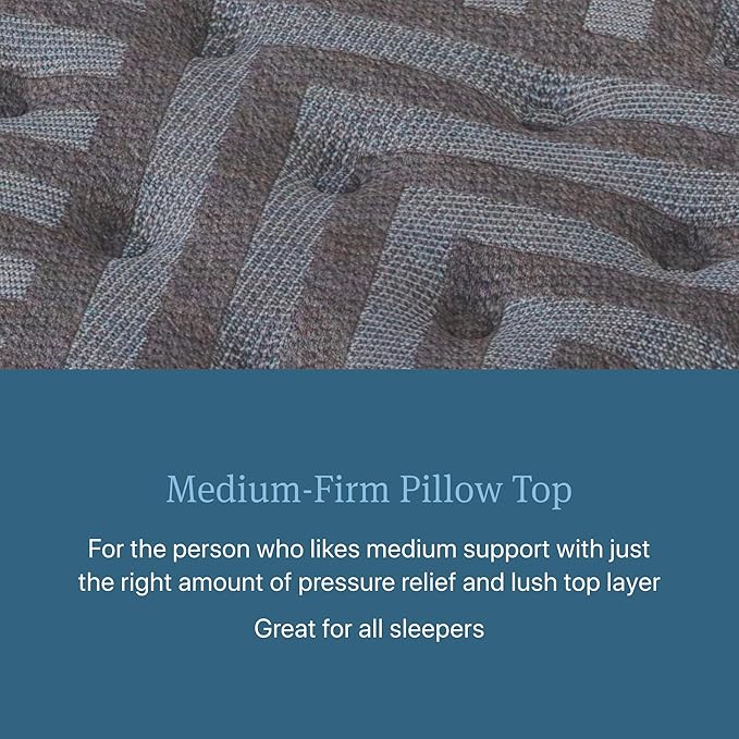 Beautyrest Days End Medium Firm Pillow Top 14.75" Mattress - Full - Cooling Tech, Supportive Durable Pocketed Coils, Pressure Relief, Motion Separation; 100 Night Sleep Trial and 10 Year Warranty
