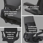 Steelcase Gesture Office Chair - Ergonomic Work Chair with Wheels for Carpet - Comfortable - Intuitive-to-Adjust for Desk - 360-Degree Arms - Coconut Yellow Fabric
