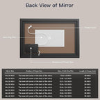 ISKM Framed LED Mirror for Bathroom 40"x30", Dimmable LED Bathroom Mirror with Lights, Anti-Fog, Front and Backlit Lighted Mirror 3-Colors, Shatterproof, Memory Function