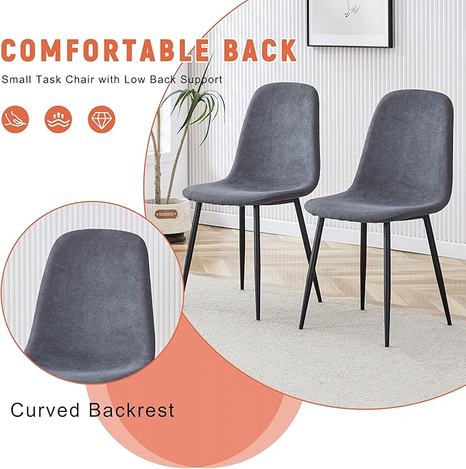 Round Dining Table Set for 6 with Storage, 42" Round Dining Table with 6 Fabric Chairs, 7 Piece Kitchen Table Chairs Set of 6 with Thick Wood Top, Roman Column Pedestal, Space-Saving