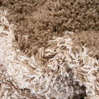 Unique Loom Solid Shag Collection Area Rug (7' 10" Octagon, Taupe)