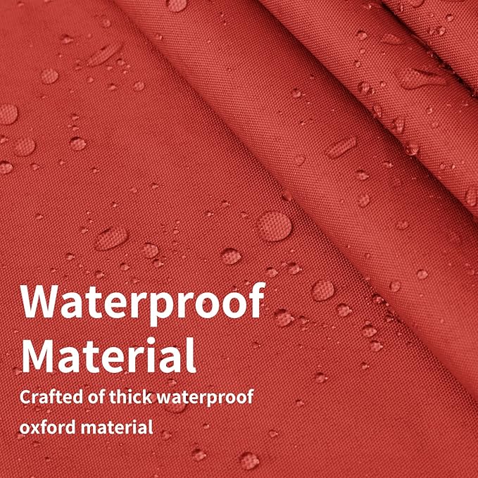 Easy-Going Waterproof Patio Cushion Covers 24x24x4 inch 2 Pack Replacement Non-Slip Outdoor Seat Cushion Slipcover with Zipper. Terra Red