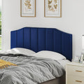 Velvet Queen Size Headboard, Upholstered Headboard Queen/Full Size Wall Mount and Bed Frame Mount, Featuring High-Density Sponge Padding Luxury Texture Easy Assembly Comfort Style-Navy Blue