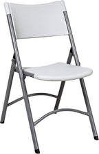 Office Star Resin Furniture for Indoor or Outdoor Use, 4-Piece Set, Folding Chairs Light Grey