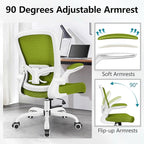 FelixKing Office Chair, Ergonomic Desk Chair Breathable Mesh Chairs Adjustable High Back Lumbar Support Flip-up Armrests, Executive Rolling Swivel Comfy Computer Chairs Home Office Avocado Green