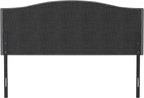 Hillsdale Provence Upholstered Arch Adjustable Tufted Full/Queen Headboard, Glacier Gray