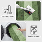 Kitinjoy Indoor Outdoor Door Mat, 36x24 Non-Slip Absorbent Dirt Trapper, Low-Profile Washable Inside Entrance Front Floor Mat, Sturdy Soft Entry Doormats for Entryway, Green