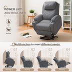 Flamaker Power Lift Recliner Chair Electric Lift Recliner for Elderly Power Lift Recliner Chair with Cup Holders Side Pockets for Living Room (Corduroy, Dark Gray)