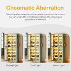 Tribesigns Tall Shoe Storage Cabinet with Acrylic Doors and LED Lights, 8-Tier Entryway Shoe Organizer Rack with Adjustable Shelves and Hanging Hooks for Narrow Closet, Hallway, Mint Green