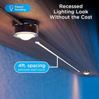 Enbrighten Vibe Eternity Accent Permanent Outdoor Lights for House, 50ft, 12 RGBWIC LEDs, Wide Spacing, 94lm, Tunable White, Everyday Eave Lighting, Smart App, Works with Alexa, Google Home, 85710