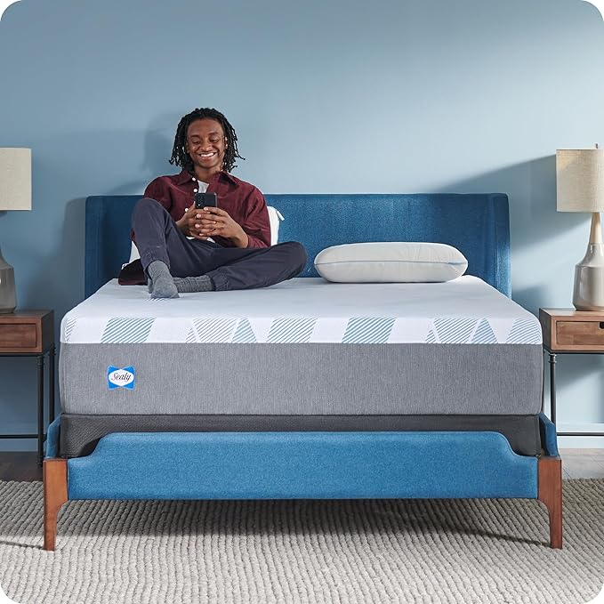 Sealy Dreamlife 12” Hybrid Mattress-in-a-Box, King, SealyComfort Gel Memory Foam, SealyResponsive Encased Coils, Surface-Guard Technology