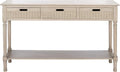SAFAVIEH Home Collection Landers Greige 3-Drawer Console Table CNS5711D