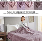 Beautyrest Heated Electric Blanket for Cold Weather, Fast Heating Heated Blanket, Auto Shut Off, Virtually Zero EMF, Multi Heat Setting, UL Certified, Lavender Twin (84 inx62 in)