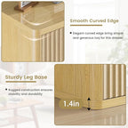 Fluted 9 Drawers Dresser, 57" Wide Dresser for Bedroom, Modern Chest of Drawers with Curved Profile, Handleless, Wood Large Dressers TV Stand with Organizer Storage, Living Room, Natural