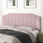 King Size Headboard Only, Velvet Wall Mounted Headboard King for Adjustable Bed Modern Upholstered Head Board Easy Assembly, Pink