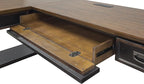 Martin Furniture Hartford Open L-Shaped Desk, Brown