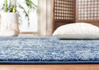 SAFAVIEH Evoke Collection 2'2" x 15' Navy/Ivory EVK256A Oriental Distressed Non-Shedding Living Room Bedroom Runner Rug