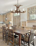 JONATHAN Y JYL6301A Eldora 26" Adjustable Resin Antler 4-Light LED Chandelier, Glam, Rustic,Cottage,Transitional, Dimmable Dining Room, Living Room, Kitchen, Foyer, Bedroom, Brown
