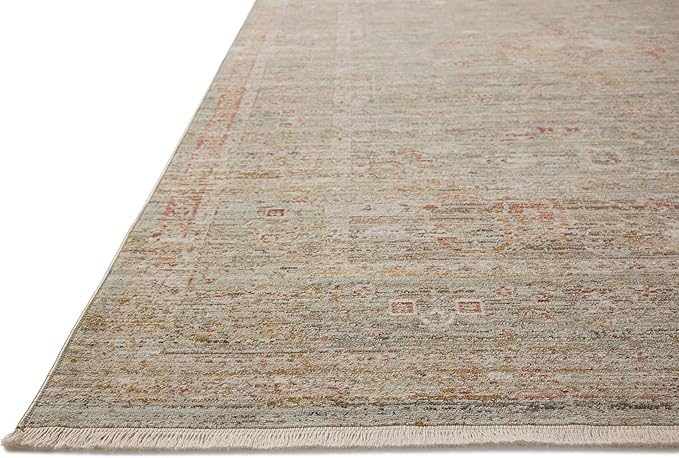 Loloi Chris Loves Julia Ida Collection IDA-05 Spa/Sunrise 5'-3" x 7'-6", .19" Pile Height, Area Rug