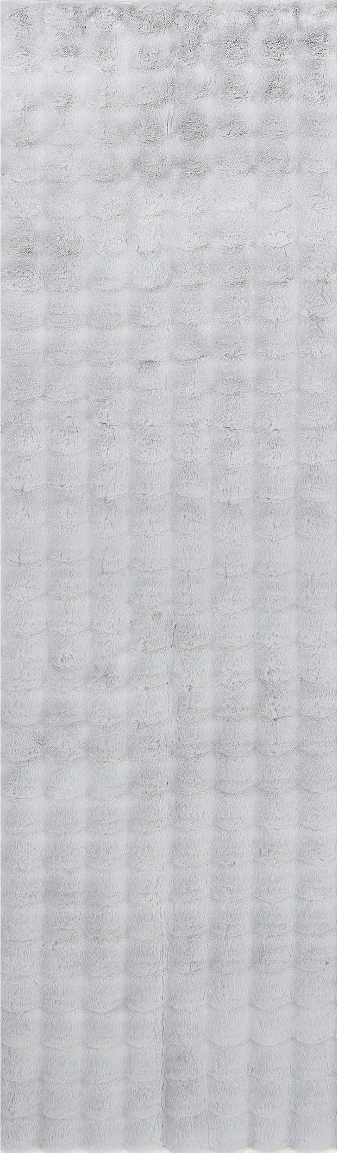 nuLOOM 2' x 8' Cozy Plush Area Rug, Machine Washable, Non-Slip, Soft Fluffy Shag Carpet for Living Room Bedroom Kids Room Nursery Home Decor, Jeni Silver