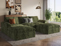 EASE MOOSE Oversized Cloud Couch Sectional Sofa, U-Shaped Modular Couch for Living Room, Minimalist Boneless Convertible Couches with Ottoman, 5-Seat Deep Sofas for Bedroom, Chenille (Green)