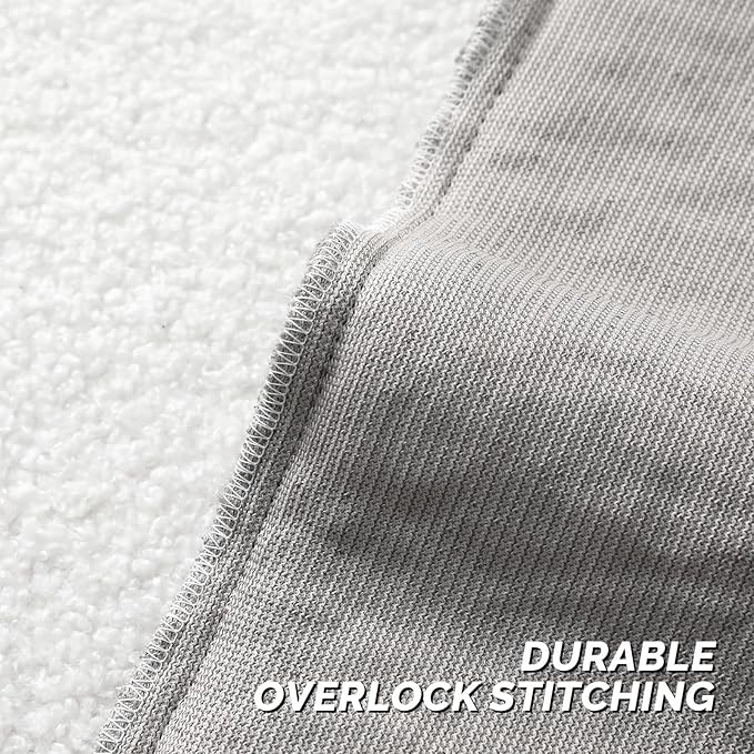 FUTEI Dark Grey Throw Pillow Covers 26x26 Inch Set of 2,Furry Faux Fur Teddy Boucle Textured Cushion Covers,Soft Fluffy Decorative Euro Pillow Shams,Home Decor for Couch Bed Living Room Office Car