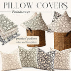 Foindtower Set of 2 Decorative Neutral Floral Throw Pillow Covers Accent Farmhouse Cushion Covers Boho Vintage Pillowcase for Couch Sofa Bedroom Living Room Home Decor,24×24 Inch,Tan