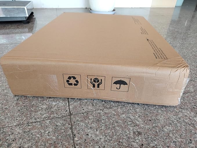 Tribesigns End Table with Storage, 3-Tier Side Table with Geometric Metal Design, Industrial Nightstand for Small Spaces, Living Room, Bedroom, Study Room (1, Rustic Brown)