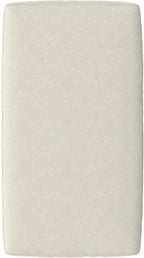 SIMPLIHOME Ava Ottoman in 100% Recycled Polyester Tightly Woven Performance Fabric, Cream, 36-inch Wide, Mid-Century Modern Style Multipurpose Table or Footrest Ottoman, Assembled,for Living Room