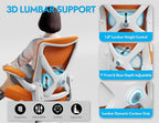 Ergonomic Office Chair - Home Office Desk Chairs Comfy, Computer Chair Ergonomic, Office Chairs with Lumbar Support, Executive Task Chair for Adults, Comfortable for Long Hours (Orange)