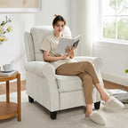 Recliner Chair for Living Room, Modern Reclining Sofa Home Theater Seating with Upholstered Push Back, Mid-Century Reclining Armchair with Lumbar Support, Bedroom, Reading Nook, Office, Set of 2