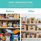 Best Choice Products Set of 4 9x12in Water Hyacinth Pantry Baskets, Woven Organizers w/Chalkboard Label, Chalk Marker - Black