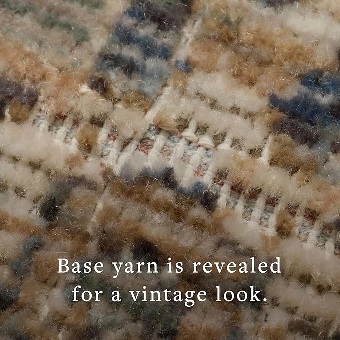Loloi Amber Lewis Molly Collection MOL-02 Denim/Gold 2'-7" x 10'-0" Low Pile Runner Rug
