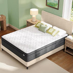 koorlian Queen Size Mattress 12 Inch - Cooling Hybrid Mattress in a Box for Back Pain Relief - Pocket Spring & Memory Foam | Fiberglass-Free, Medium Firm Feel, CertiPUR-US, 120 Nights Trial